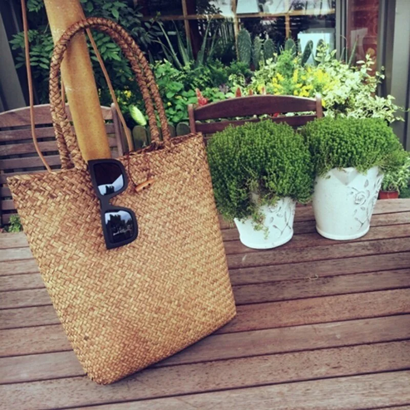 Luxury Beach Bags Ysl - ผู้หญิงแฟชั่นลูกไม้กระเป๋าถือ Tote กระเป๋ากระเป๋าถือหวายกระเป๋าสะพายกระเป๋าช้อปปิ้งถุงฟาง