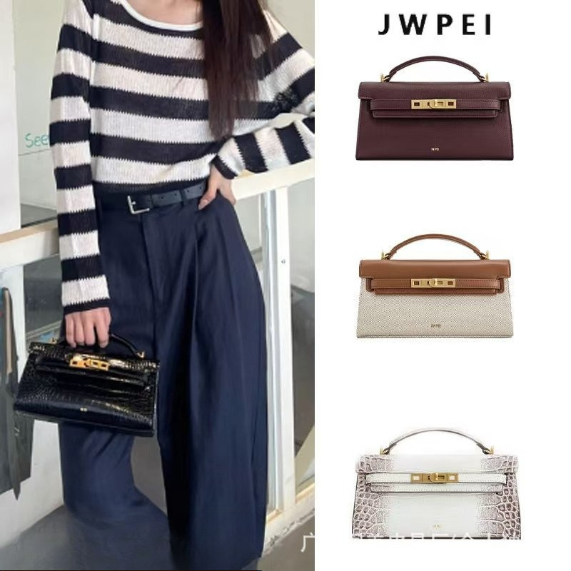 Quiet Luxury Bags Crossbody - กระเป๋าถือหนังลายจระเข้ JW PEI Noor สำหรับผู้หญิง กระเป๋าสะพายข้างขนาดเล็ก