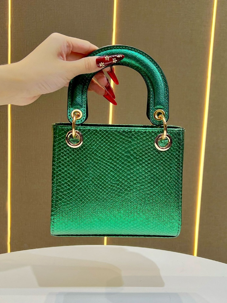 Luxury Bags Lv - ใหม่Luxury Designer Serpentine Squareกระเป๋าถือผู้หญิงStylish Hard PUหนังซับโพลีเอสเตอร์สีทึบToteกระเป๋าสําหรับเดินทาง