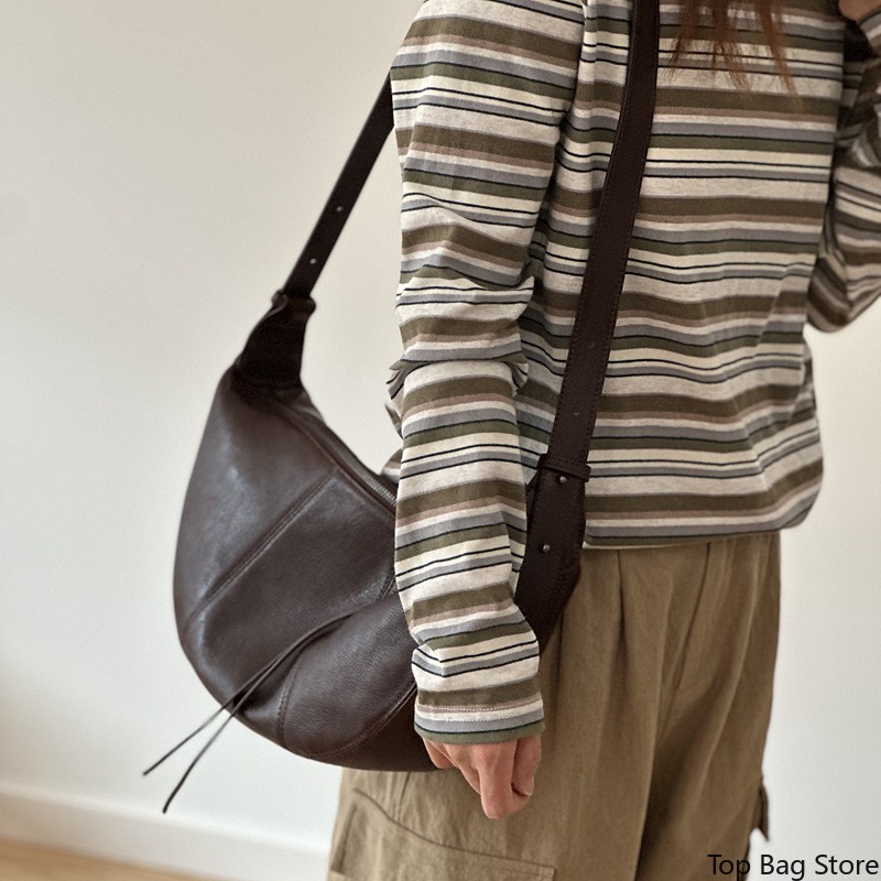 กระเป๋าหนังแท้ทรงโฮโบสำหรับผู้ - Quiet Luxury Bags Crossbody บทวิจารณ์และราคา