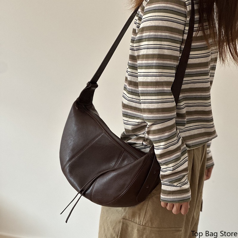 กระเป๋าหนังแท้ทรงโฮโบสำหรับผู้ - Quiet Luxury Bags Crossbody บทวิจารณ์และราคา