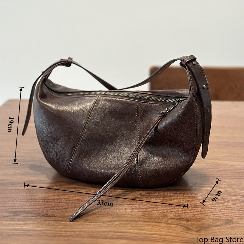กระเป๋าหนังแท้ทรงโฮโบสำหรับผู้ - Quiet Luxury Bags Crossbody บทวิจารณ์และราคา