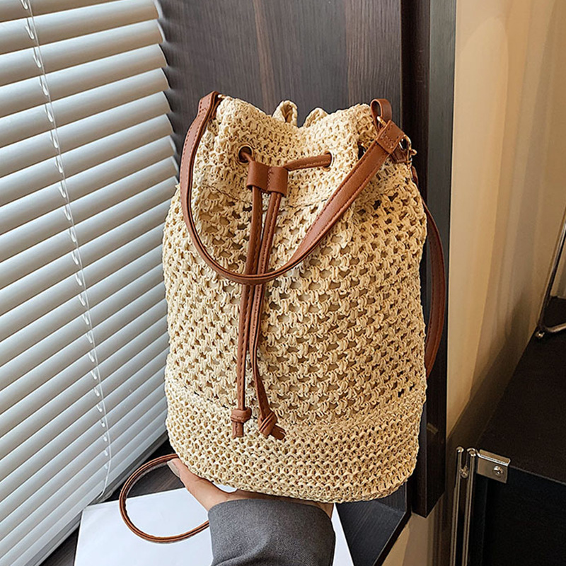 กระเป๋าสาน2024ผู้หญิงกระเป๋าแฟ - Luxury Beach Bags Ysl บทวิจารณ์และราคา