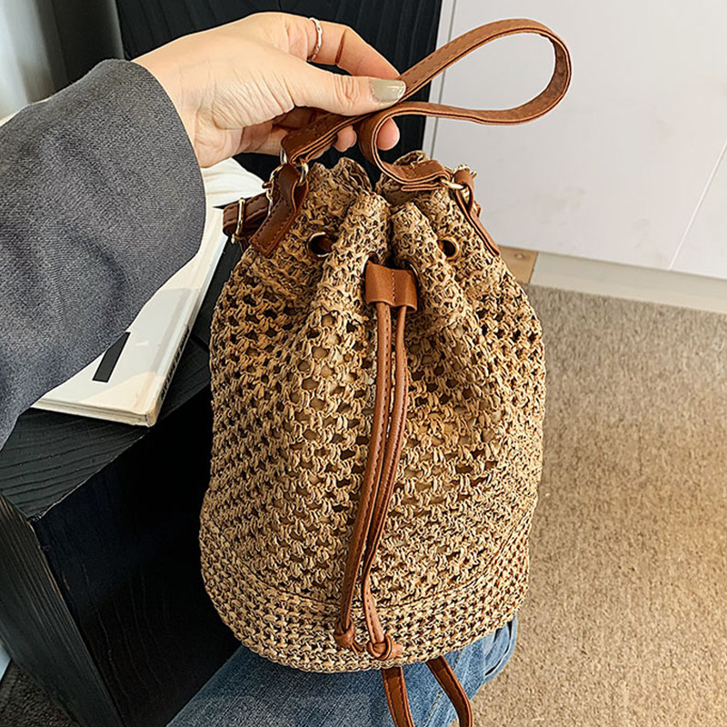 กระเป๋าสาน2024ผู้หญิงกระเป๋าแฟ - Luxury Beach Bags Ysl บทวิจารณ์และราคา