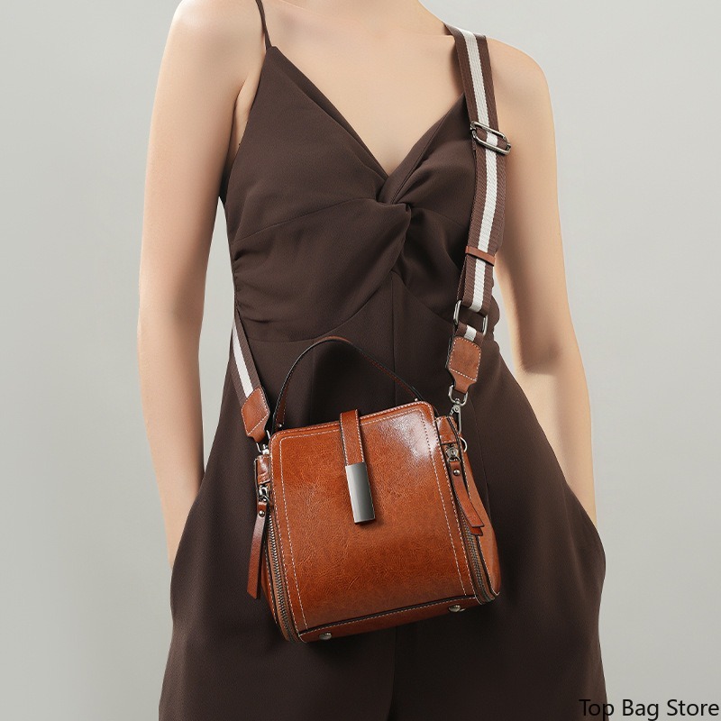 กระเป๋าหนังแท้สะพายข้างสำหรับผ - Quiet Luxury Bags Crossbody บทวิจารณ์และราคา