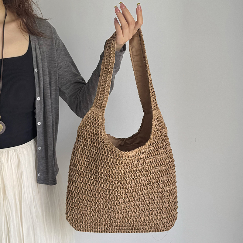 แฟชั่นผู้หญิงหวายไหล่กระเป๋าทอ - Luxury Beach Bags Ysl บทวิจารณ์และราคา