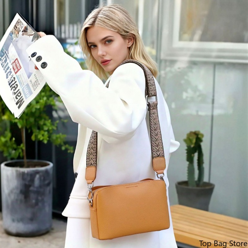 กระเป๋าหนังแท้ทรงสี่เหลี่ยมสำห - Quiet Luxury Bags Crossbody บทวิจารณ์และราคา