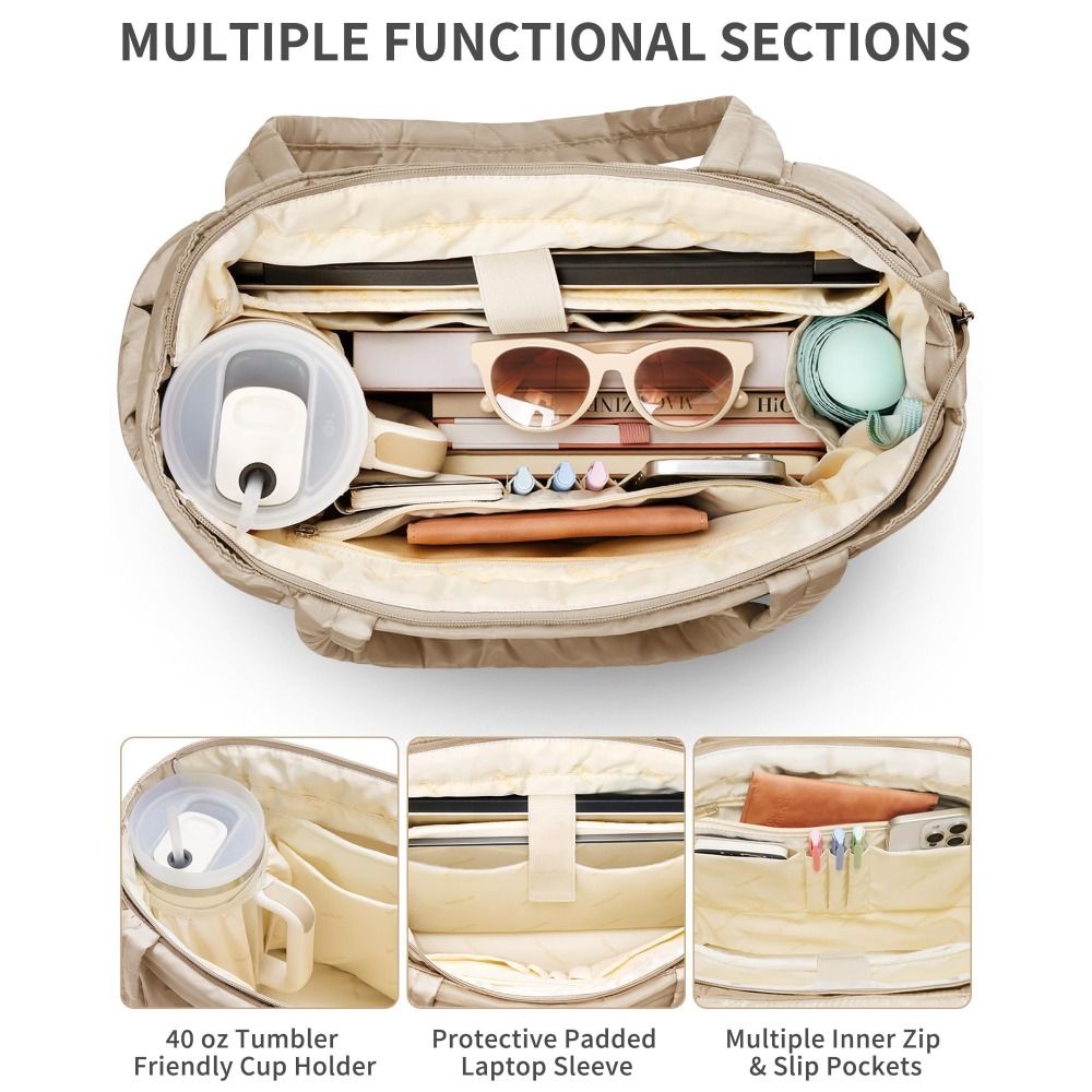 กระเป๋าโท้ททรงพัฟฟ์ขนาดใหญ่สำห - Accordion Wallet Zip บทวิจารณ์และราคา