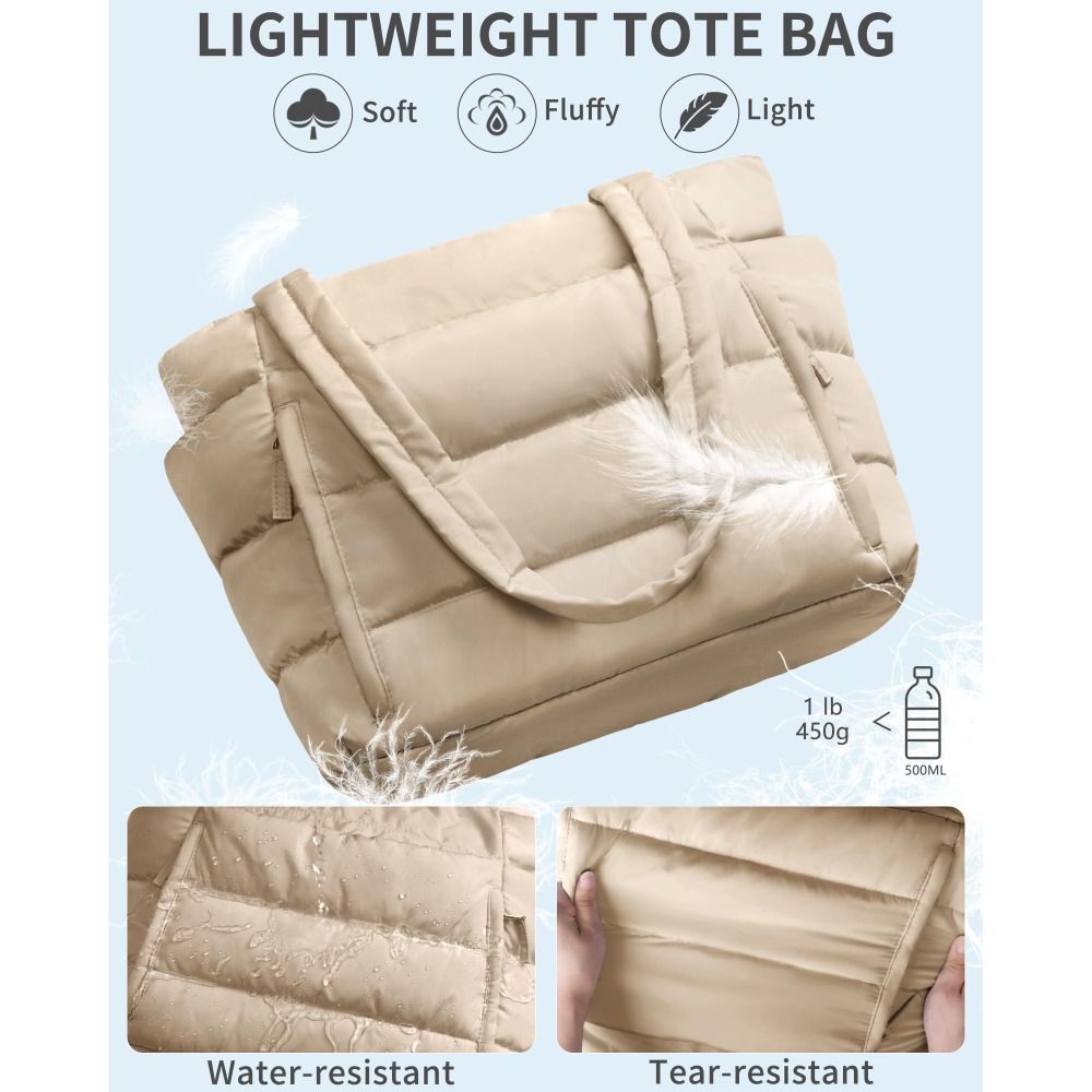 กระเป๋าโท้ททรงพัฟฟ์ขนาดใหญ่สำห - Accordion Wallet Zip บทวิจารณ์และราคา