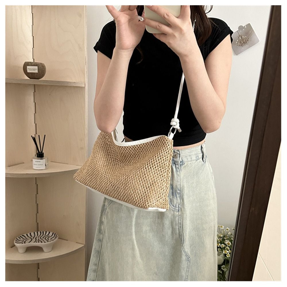 กระเป๋าถือถักแฮนด์เมดกระเป๋าถื - Luxury Beach Bags Ysl บทวิจารณ์และราคา